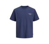 JACK & JONES Jprblachad Branding SS Crew Neck Tee SN, Blu Crepuscolo, M