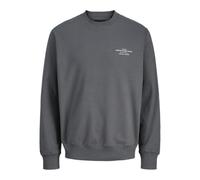 JACK & JONES Jprblachad Branding Sweat Crew Neck Ln, Cenere vulcanica, S