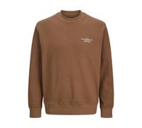 JACK & JONES Jprblachad Branding Sweat Crew Neck Ln, Emperador, XS Uomo