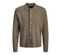 JACK & JONES Jprblaisac Knit Polo Cardigan, Brindle, XL Uomo