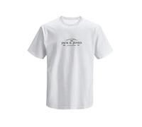 JACK & JONES Jprblakevin SS Tee Fst, Bianco, L Uomo