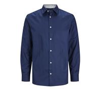 JACK & JONES Jprblanordic Detail Shirt L/S Camicia a Maniche Lunghe, Perfect Navy/Fit: vestibilità Comoda, M Uomo