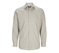 JACK & JONES Jprblaparker Check Shirt L/S SN, Greige/Checks: Slim Fit, M