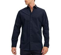 JACK & JONES Jprblaparker - Maglietta Con Dettagli L/S Noos, Camicia casual, Perfect Navy/Fit: Slim Fit, M Uomo