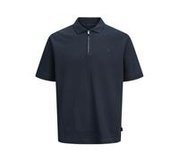 JACK & JONES Jprblawalker SS Zip Polo, Iris Nero, M Uomo