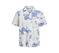 JACK & JONES Jprblubahamas Print Resort S/S Shirt, Quiet Harbor, L