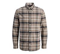 JACK & JONES Jprblubarkley Flannel X-mas L/S Shirt Ch, Tortora, S