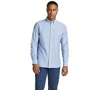 JACK & JONES Jprblubrook Oxford Shirt L/S Noos Camicia, Blu Cashmere, vestibilità Aderente, XL Uomo