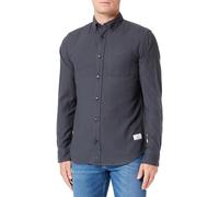 JACK & JONES Jprblubrook Solid Twill Shirt L/S Camicia Casual, Black Sand/Fit: vestibilità Comoda, M Uomo