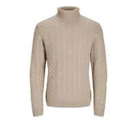 JACK & JONES Jprblucrash Knit Roll Neck Maglione Lavorato a Maglia, Puro Cashmere. Dettagli: Melange, L Uomo