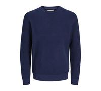 JACK & JONES Jprblunoah Knit Crew Neck BF Maglione Lavorato a Maglia, Night Sky/Dettagli: Twist/Full Structure, M Uomo