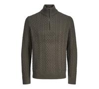 JACK & JONES Jprblusean Knit Cable Half Zip SN Cavo a Mezza, Nero, XL Uomo