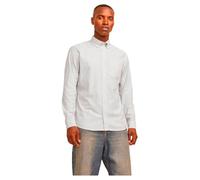 JACK & JONES Jprbrook Oxford Shirt L/S Noos Camicia, Puro Cashmere/Strisce: vestibilità Aderente, M Uomo