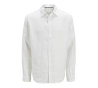 JACK & JONES Jprcclawrence Linen L/S Shirt SN, Bianco, S