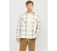 JACK & JONES Jprraymond Melange Check Overshirt, giacca da uomo, Cloud Dancer/Fit: vestibilità comoda, XS
