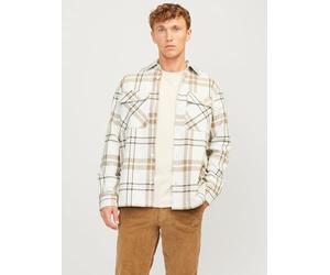 JACK&JONES JPRRAYMOND Melange Check Overshirt LS SN, camicia da uomo, Cloud Dancer/Fit: Comfort Fit, XL