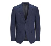 Jack & Jones Premium - Blazer slim in misto lino color blu navy 54