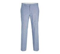 JACK & JONES Jprriviera Linen Trouser Slim Fit Pls, Blu Náutico, 74