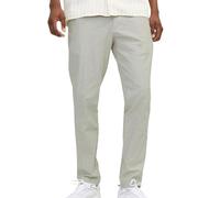 JACK & JONES Jpstace Jjsummer Linen Blend Pant SN, Pantaloni Chino Uomo, Wrought Iron/Detail: Melange, 31W / 32L