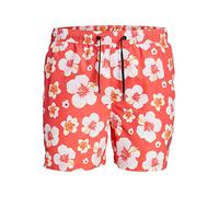 JACK & JONES Costume da Bagno da Uomo Jpstfiji Jjswim Bahama, Corallo, M