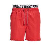 JACK & JONES Jpstfiji Jjswim Db Wb Ly Sn, Pantaloncini da bain Uomo, Rosso, S