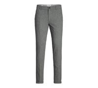JACK & JONES Jpstmarco Jjhenry Chino SN Pantaloni, Grigio Melange. Dettagli: a Spina di Pesce, 36W x 32L Uomo