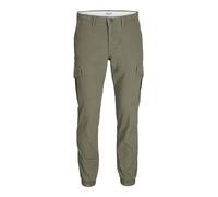 JACK & JONES Jpstmarco Jjjoe Cuffed Cargo Pantaloni, Oliva impolverato, 34W x 34L Uomo