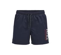 JACK & JONES Pantaloncini da bagno 'JPSTMaui' navy / rosso / bianco Uomo JACK & JONES S navy / rosso / bianco