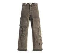Jack & Jones Jpstowen Morris Acid Wash Multipocket, Black Sand, 31 W/32 L