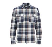 JACK&JONES JUNIOR Jjdarren Flannel Check Overshirt LS Jnr Camicia, Blazer Blu Marine, 128 cm Bambini e Ragazzi