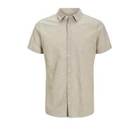 JACK&JONES JUNIOR Jjebreeze Shirt SS Jnr Camicia a Maniche Corte, Crockery, 140 Bambini e Ragazzi
