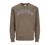 JACK&JONES JUNIOR Jjecaleb Varsity Sweat Crew Neck SN Mni Maglia di Tuta, Canteen/vestibilità: Larga, 128 Bambino