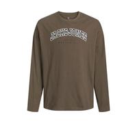 JACK&JONES JUNIOR JJECALEB Varsity Tee LS O-Neck SN MNI, Maglia a Maniche Lunghe Bambino, Canteen/Fit:Loose,