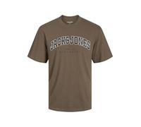 JACK&JONES JUNIOR Jjecaleb Varsity Tee SS O-Neck SN Mni T-Shirt, Canteen/vestibilità: Larga, 116 cm Bambini e Ragazzi