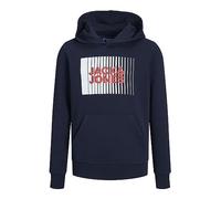 Felpa con cappuccio Jack & Jones Logo Stripe blu rosso bianco bambini - 176