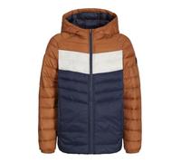 JACK&JONES JUNIOR Jjesprint Cappuccio Mni Noos Giacca Buffer, Navy Blazer/Dettagli: Mocha Bisque/Moonbeam Blocking, 122 cm Bambini e Ragazzi