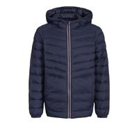 JACK&JONES JUNIOR JJESPRINT Puffer Hood Jnr Giacchetto Imbottito, Navy Blazer/Detail:True Red Stitches, 176 Bambino
