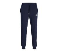 JACK&JONES JUNIOR JPSTGORDON JJKYLO Sweat Pants Jnr Pantaloni Sportivi, Navy Blazer/Detail:Blocking Goblin Blue/Relaxed Fit, 140 Bambino