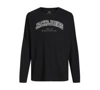 Jack & Jones Junior Maglietta 'JJECALEB' grigio / nero / bianco Bambini Jack & Jones Junior 128 grigio / nero / bianco