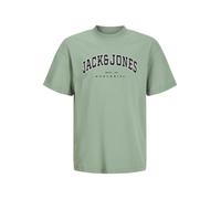 JACK & JONES Jjecaleb Varsity Tee SS O-Neck Noos Jnr T-Shirt, Iceberg Green/Fit: Loose, 176 Bambini e Ragazzi