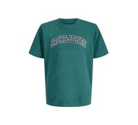 Jack & Jones Junior Maglietta 'JJECALEB' smeraldo / nero / bianco Bambini Jack & Jones Junior 164