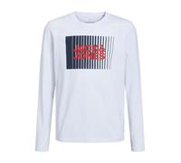 JACK & JONES JJECORP LOGO TEE PLAY LS O-NECK NOOS JNR, T-Shirt Uomo, Bianco (White), 176