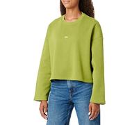 JACK & JONES Jxabbie Ls Wide Every Brush Crew Sn, Maglia di tuta Donna, Woodbine/Stampa: Logo Jjxx Bianco, M