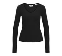 JACK & JONES Jxfreya STR LS V-Neck Top Jrs, Nero, S