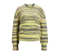 Jack & Jones Jxsimone Crew Neck Knit Noos Maglione Lavorato a Maglia, Limeade/Stripes:/3 Multi Space Dye, L Donna