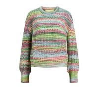 Jack & Jones Jxsimone Girocollo Knit Noos Maglione Lavorato a Maglia, Limeade/Strisce:/6 Multi Space Dye, XS Donna