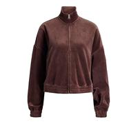 JACK & JONES Jxsnookie - Felpa in Velluto con Zip, Nero, S