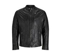 JACK & JONES Leather Jacket Leather Jacket Black XXL Black XXL