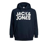 JACK & JONES JJECORP Logo Sweat Hood Noos PS Maglia di Tuta, Navy Blazer/Print:Large Print, 7XL Uomini