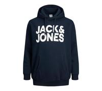 JACK & JONES JJECORP Logo Sweat Hood Noos PS Maglia di Tuta, Navy Blazer/Print:Large Print, 7XL Uomini